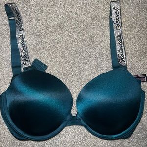Victoria's Secret Bombshell Shine Rhinestone Strap Push Up Bra 34D
